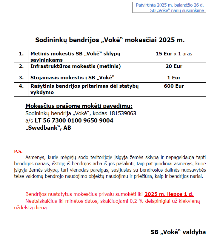 Mokesčiai 2025m